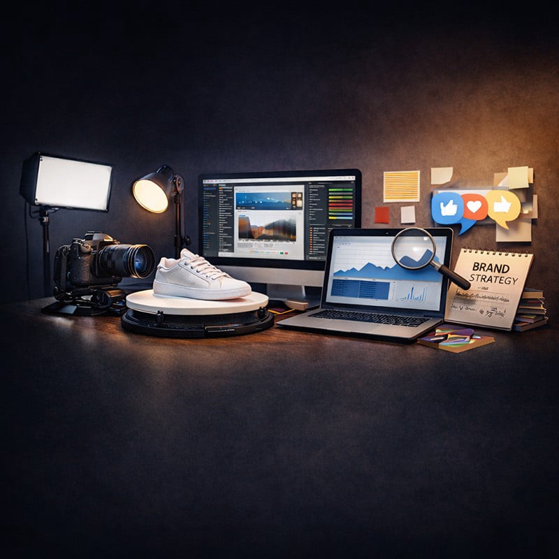 360 product photography studio team